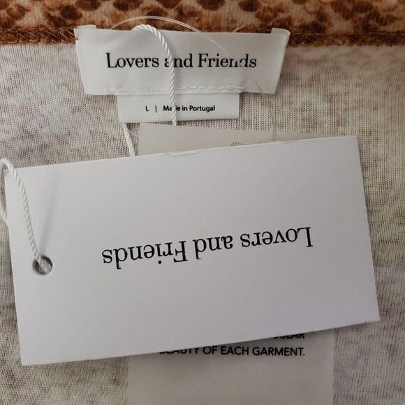 LOVERS + FRIENDS NWT Snake Print Long Sleeve Wrap Top Size L - Picture 6 of 7
